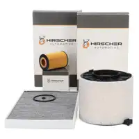 HIRSCHER Filterset Filterpaket 3-tlg f&uuml;r AUDI A4 8W B9 A5 F5 Q5 FY 2.0/30/35/40 TDI