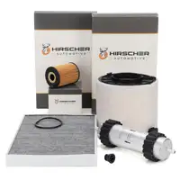 HIRSCHER Filterset Filterpaket 4-tlg f&uuml;r AUDI A4 8W B9 A5 F5 40 TDI Mild Hybrid 204 PS