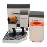 HIRSCHER Filterset Filterpaket 4-tlg für AUDI A6 C7 A7 4G 3.0 TDI 204-320 PS