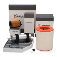 HIRSCHER Filterset Filterpaket 4-tlg f&uuml;r AUDI A6 C7 A7 4G 3.0 TDI 204-320 PS