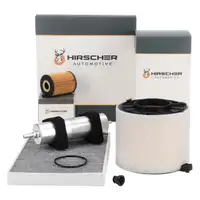 HIRSCHER Filterset Filterpaket 4-tlg f&uuml;r AUDI A4 B9 A5 F5 Q5 FY 30/35/40 TDI Mild Hybrid