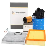 HIRSCHER Filter-Set 4-tlg f&uuml;r FORD Focus 2 MK2 1.6 TDCi 90/100/109 PS bis 09.2005