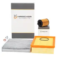 HIRSCHER Filter-Set 3-tlg f&uuml;r FORD Focus 2 MK2 1.6 TDCi 90-109 PS bis 03.2007
