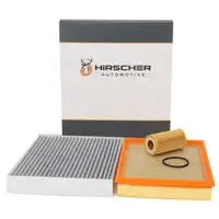 HIRSCHER Filterset Filterpaket 3-tlg f&uuml;r FORD Focus 4 Kuga 3 1.5 EcoBlue mit