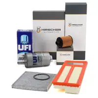 HIRSCHER Filter-Set 4-tlg f&uuml;r FIAT 500 312_ bis 08.2011 1.3 D Multijet Panda 169_ 1.3 JTD