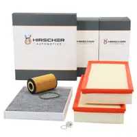 HIRSCHER Filterset f&uuml;r PORSCHE Cayenne (9PA) S / Turbo / S 4.5 340/450/500/521 PS