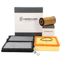 HIRSCHER Filterset Filterpaket f&uuml;r BMW 5er E39 535i 540i M5 235/245/286/400 PS M62 S62