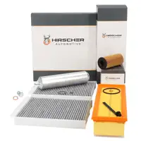 HIRSCHER Filterset Filterpaket 4-tlg f&uuml;r BMW 5er F10 F11 518d 520d B47 136-211 PS