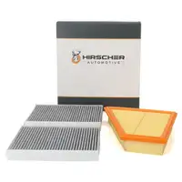 HIRSCHER Innenraumfilter + Luftfilter f&uuml;r BMW 5er F10 F11 F07 520i 528i 170-245 PS N20