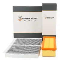 HIRSCHER Innenraumfilter + Luftfilter f&uuml;r BMW 5er F10 F11 518d 520d N47 B47 136-211 PS