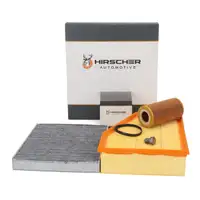 HIRSCHER Filterset f&uuml;r AUDI A1 8X 2.0 TFSI quattro 256 PS VW Polo 5 2.0 R WRC 220 PS
