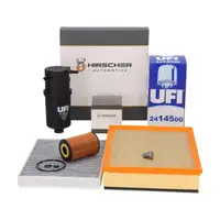 HIRSCHER Filterset Filterpaket 4-tlg f&uuml;r VW Amarok 2.0 Bi/TDI 122/140/163/180 PS 2010-2022