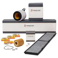 HIRSCHER Filterset + 4x NGK Z&uuml;ndkerze f&uuml;r BMW 1er E81-88 116-120i 3er E90-93 N42 318i 320i