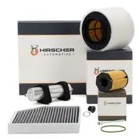 HIRSCHER Filter-Set 4-tlg f&uuml;r AUDI A4 8K B8 A5 8T 8F Q5 8RB 3.0/SQ5 TDI 204-340 PS