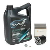 5L WOLF 0W20 LS-FE Motor&ouml;l + HIRSCHER &Ouml;lfilter f&uuml;r RENAULT DACIA NISSAN
