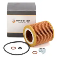 HIRSCHER &Ouml;lfilter + Schraube f&uuml;r BMW 1er 2er 3er 4er 5er 6er 7er X1 X3 N20 N52 N53 N54 N55