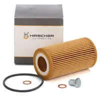 HIRSCHER &Ouml;lfilter + Schraube f&uuml;r BMW 3er E46 318d 320d 5er E39 520d 115-136 PS M47