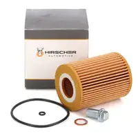 HIRSCHER Oil Filter + Screw for MERCEDES W204, W211, W212, W461, W463, X204, W221, W222 OM642