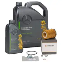 6L ORIGINAL 5W30 MB 229.52 Motoröl + HIRSCHER Ölfilter für MERCEDES M260 M264 M270 M274