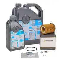 6L ORIGINAL Mercedes Motor&ouml;l &Ouml;l 5W-30 MB 229.51 + HIRSCHER &Ouml;lfilter 2701800109