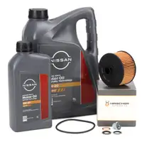 6L ORIGINAL 0W-20 SN/GF-5 Motor&ouml;l + HIRSCHER &Ouml;lfilter f&uuml;r NISSAN Juke Micra X-Trail 3