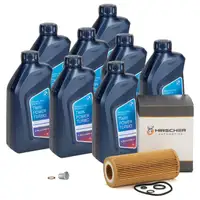 8L ORIGINAL 5W30 LL-04 Motor&ouml;l + HIRSCHER &Ouml;lfilter f&uuml;r BMW E46 E90-93 E60 E61 E63 X3 M57