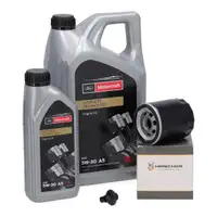 6L MOTORCRAFT 5W30 A5 Motor&ouml;l + HIRSCHER &Ouml;lfilter f&uuml;r FORD Focus 2 Mondeo 4 S-Max 1.8 TDCi