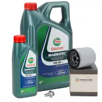 6L 6 Liter CASTROL MAGNATEC E 5W-20 + HIRSCHER &Ouml;lfilter f&uuml;r FORD 2.0/2.3 EcoBoost 1751529