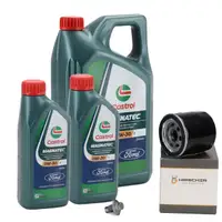 7L 7 Liter CASTROL MAGNATEC 0W-30 D Motor&ouml;l + HIRSCHER &Ouml;lfilter f&uuml;r FORD 2128722