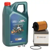 5L CASTROL MAGNATEC D 0W-30 Motor&ouml;l + HIRSCHER &Ouml;lfilter f&uuml;r FORD 1.4/1.5/1.6 TDCi 1359941