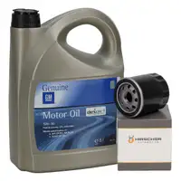 5L ORIGINAL 5W30 Motor&ouml;l dexos1 Gen3 + HIRSCHER &Ouml;lfilter f&uuml;r OPEL Astra K E 1.0 1.2 1.4