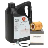 5L EUROREPAR PROTECT C2 0W-30 + HIRSCHER &Ouml;lfilter f&uuml;r CITROEN OPEL PEUGEOT 1.5D