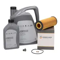 6L ORIGINAL 0W30 Motor&ouml;l + HIRSCHER &Ouml;lfilter f&uuml;r VW Passat B5.5 A4 B5 B6 A8 4D 2.5 TDI