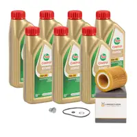 7L CASTROL EDGE 5W-30 M LL-04 + HIRSCHER &Ouml;lfilter f&uuml;r BMW 1er 3er 5er X1-6 N52 N53 N54 N55