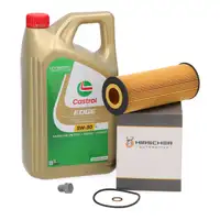 5L CASTROL EDGE 5W-30 LL Motor&ouml;l + HIRSCHER &Ouml;lfilter f&uuml;r VW Passat B5 A4 B5 B6 B7 1.8 T
