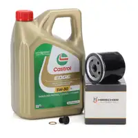 4L CASTROL EDGE 5W-30 LL Motor&ouml;l + HIRSCHER &Ouml;lfilter f&uuml;r AUDI SEAT SKODA VW 1.0-1.5 TFSI