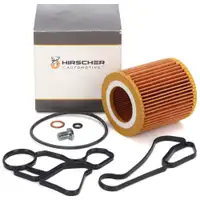 HIRSCHER &Ouml;lfilter + Dichtungen &Ouml;lfiltergeh&auml;use &Ouml;lk&uuml;hler f&uuml;r BMW N50 N52 N53 N54 N55