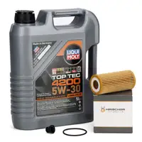 5L LIQUI MOLY TOP TEC 4200 5W30 Motor&ouml;l + HIRSCHER &Ouml;lfilter f&uuml;r VAG 1.8/2.0 TFSI 06L115562