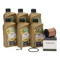6L TOTAL 0W30 Motor&ouml;l + HIRSCHER &Ouml;lfilter f&uuml;r PSA FIAT FORD LAND ROVER MITSUBISHI TOYOTA