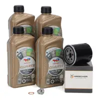 4L TOTAL 0W20 Motor&ouml;l + HIRSCHER &Ouml;lfilter f&uuml;r CITROEN DS OPEL PEUGEOT TOYOTA 1.0 1.2 Turbo