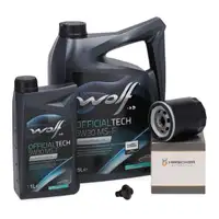 6L WOLF 5W30 MS-F Motor&ouml;l + HIRSCHER &Ouml;lfilter f&uuml;r FORD Focus 2 Mondeo 4 S-Max WA6 1.8 TDCi