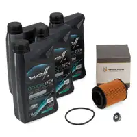 4L WOLF 5W30 C2/C3 P/RN Motor&ouml;l + HIRSCHER &Ouml;lfilter f&uuml;r ALFA ROMEO FIAT OPEL 1.3 DIESEL