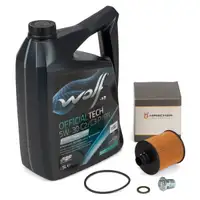 5L WOLF 5W30 C2/C3 P/RN Motor&ouml;l + HIRSCHER &Ouml;lfilter f&uuml;r ALFA FIAT JEEP 1.6/.20 DIESEL