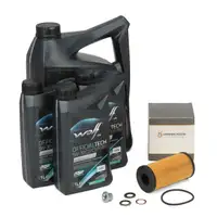 8L WOLF 5W-30 C2/C3 P/RN Motor&ouml;l + HIRSCHER &Ouml;lfilter f&uuml;r NISSAN OPEL RENAULT 2.0-2.5D