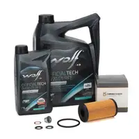 6L WOLF 0W20 C5 RFE Motor&ouml;l + HIRSCHER &Ouml;lfilter f&uuml;r DACIA MERCEDES NISSAN RENAULT 1.5 dCi