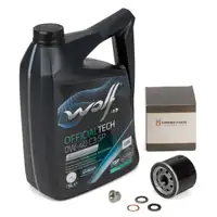 5L WOLF 0W-40 C3 SP Motor&ouml;l + HIRSCHER &Ouml;lfilter f&uuml;r RENAULT Clio 2 3 4 Twingo 1.2 1.2
