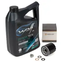 5L WOLF 0W-40 C3 SP Motor&ouml;l + HIRSCHER &Ouml;lfilter f&uuml;r RENAULT Megane 4 1.6 16V 3 2.0 16V