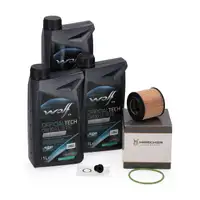 3L WOLF 0W30 LL III FE Motor&ouml;l + HIRSCHER &Ouml;lfilter f&uuml;r VW Polo 4 5 Ibiza 3 Fabia 1 2 1.2