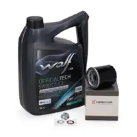 5L WOLF 5W30 C2/C3 Motor&ouml;l + HIRSCHER &Ouml;lfilter f&uuml;r HYUNDAI KIA MAZDA MITSUBISHI