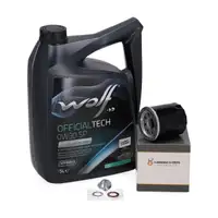 5L WOLF 0W30 SP Motor&ouml;l + HIRSCHER &Ouml;lfilter f&uuml;r HYUNDAI KIA MAZDA MITSUBISHI